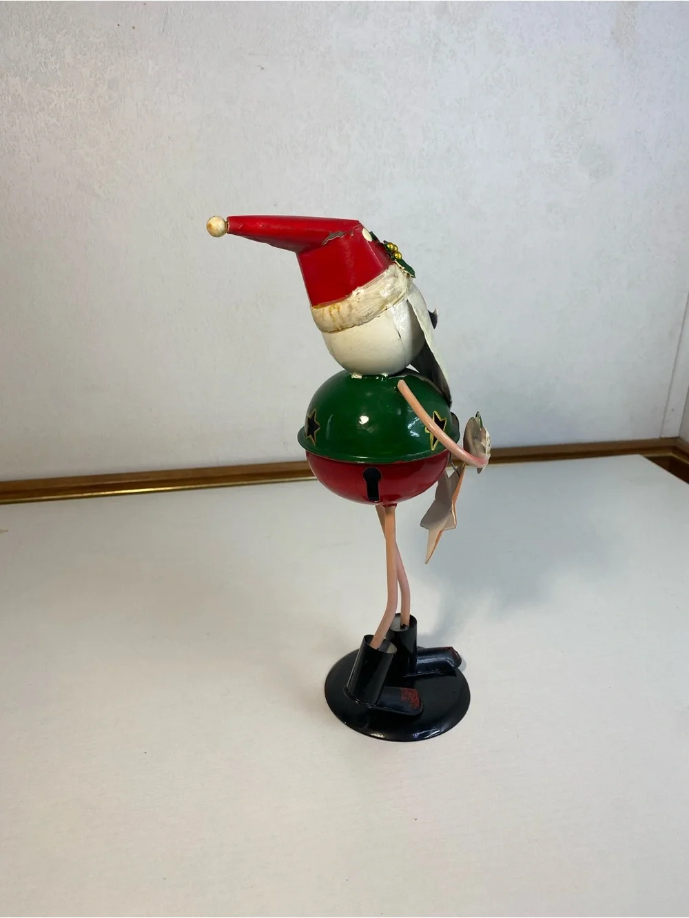 Vintage Metal Santa Claus Christmas Figurine with Star